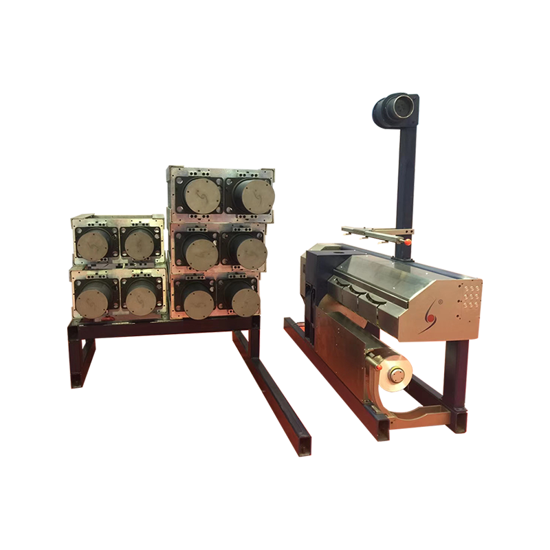 Barisan pengeluaran berputar perindustrian dengan haiwan kesayangan, PA, pp atau bahan mentah lain