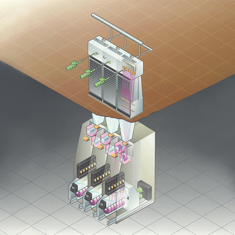 Barisan Pengeluaran FDY Spinning dengan PET, PA, PP atau Bahan Mentah Lain